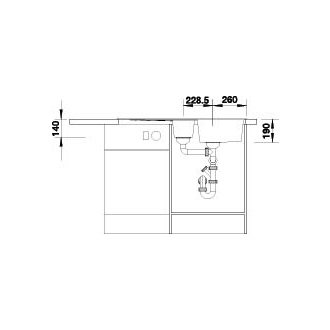 Blanco ZIA 6 S 514733 drez s odkvapom, obojstranný aluminium drez vstavaný