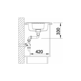 Blanco ZIA 6 S 514733 drez s odkvapom, obojstranný aluminium drez vstavaný