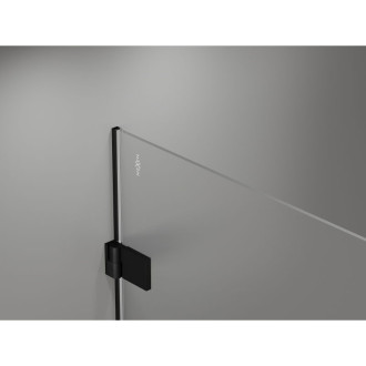 Mexen Lunar-B L sprchový kút s ľavým výklopným uchytením 80 x 70 cm, priehľadný, čierny - 832L-080-070-70-00-L