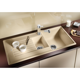 Blanco ZIA 6 S 514741 drez s odkvapom, obojstranný aluminium drez vstavaný