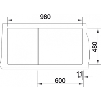 Blanco ZIA 6 S 514741 drez s odkvapom, obojstranný aluminium drez vstavaný