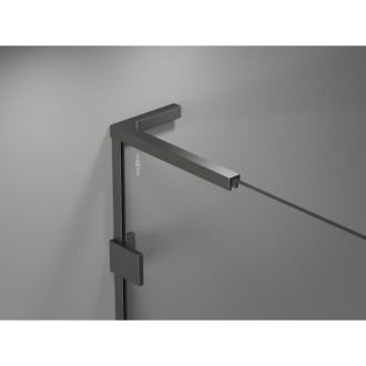 Sprchovací kút Mexen Lunar-B L s pravými pántami 100 x 70 cm, priehľadný, strieborná metalíza - 832L-100-070-95-00-P