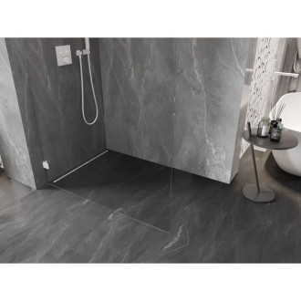 Mexen Lunar Sprchová zástena ľavá 150 x 200 cm, 8 mm priehľadná, biela - 830-150-000-20-00-L