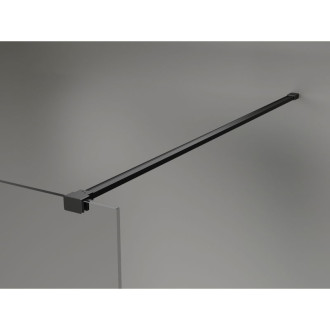 Mexen Lunar Sprchová zástena ľavá 110 x 200 cm, 8 mm priehľadná, čierna - 830-110-000-70-00-L