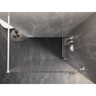 Mexen Lunar Sprchová zástena pravá 60 x 200 cm, 8 mm priehľadná, biela - 830-060-000-20-00-P