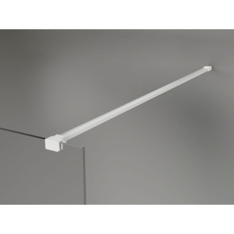 Mexen Lunar Sprchová zástena pravá 130 x 200 cm, 8 mm priehľadná, biela - 830-130-000-20-00-P