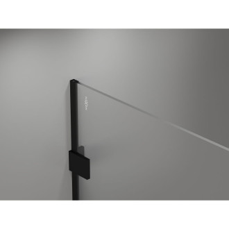 Mexen Lunar Sprchová zástena pravá 110 x 200 cm, 8 mm priehľadná, čierna - 830-110-000-70-00-P