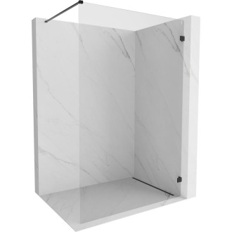 Mexen Lunar Sprchová zástena pravá 150 x 200 cm, 8 mm priehľadná, čierna - 830-150-000-70-00-P
