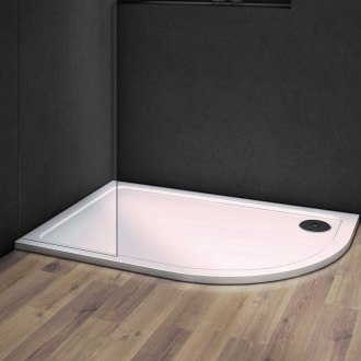KLARA - vanička z liateho mramoru, štvrťkruh 1200x900x30 mm, ľavé bez nôh, VANKASCTVR9012L