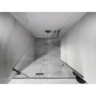 Sprchové dvere Mexen Lunar s ľavými pántami 125 cm, priehľadné, chróm - 834-125-000-01-00-L