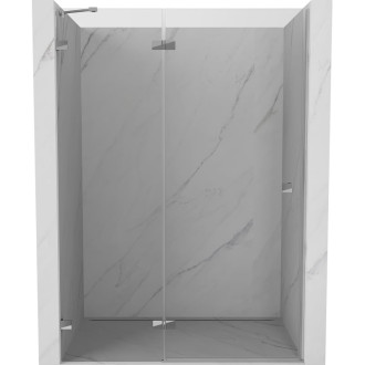 Sprchové dvere Mexen Lunar s ľavými pántami 135 cm, priehľadné, chróm - 834-135-000-01-00-L
