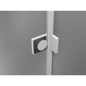 Sprchové dvere Mexen Lunar s ľavými pántami 110 cm, priehľadné, biele - 834-110-000-20-00-L