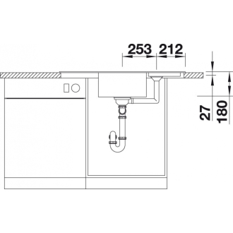 Blanco ZIA 9 E 514757 dvojdrez aluminium drez vstavaný