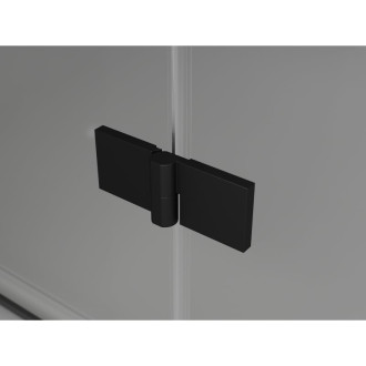 Sprchové dvere Mexen Lunar s ľavými pántami 80 cm, priehľadné, čierne - 834-080-000-70-00-L