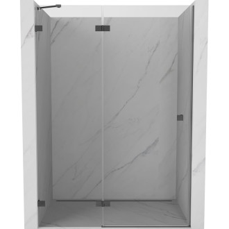 Sprchové dvere Mexen Lunar s ľavými pántami 140 cm, priehľadné, strieborná - 834-140-000-95-00-L