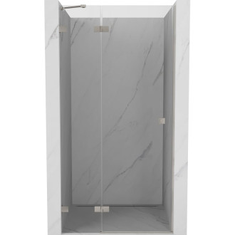 Sprchové dvere Mexen Lunar s ľavými pántami 70 cm, priehľadné, kartáčovaný nikel - 834-070-000-97-00-L