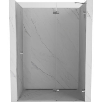 Sprchové dvere Mexen Lunar s pravými pántami 135 cm, priehľadné, chróm - 834-135-000-01-00-P