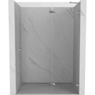 Sprchové dvere Mexen Lunar s pravými pántami 140 cm, priehľadné, chróm - 834-140-000-01-00-P