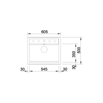 Blanco DALAGO 6-F 514770 jednodrez bez odkvapu aluminium drez do roviny