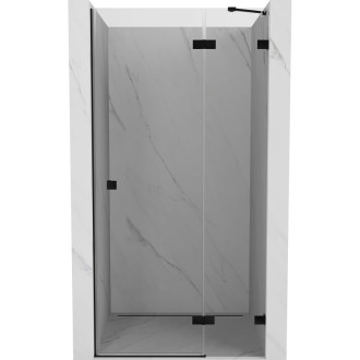 Sprchové dvere Mexen Lunar s pravými pántami 70 cm, priehľadné, čierne - 834-070-000-70-00-P