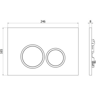 Splachovacie tlačidlo Mexen Tex 01, sivé - 6101-05