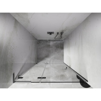 Sprchové dvere Mexen Lunar L s ľavými pántami 95 cm, priehľadné, chróm - 834L-095-000-01-00-L