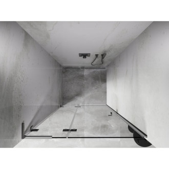 Sprchové dvere Mexen Lunar L s ľavými pántami 100 cm, priehľadné, chróm - 834L-100-000-01-00-L