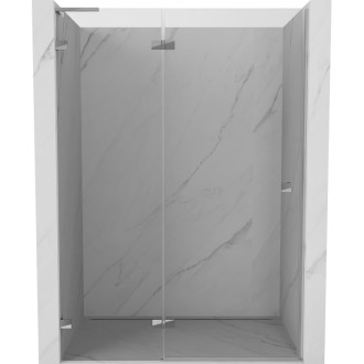 Sprchové dvere Mexen Lunar L s ľavými pántami 130 cm, priehľadné, chróm - 834L-130-000-01-00-L