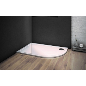 KLARA - vanička z liateho mramoru, štvrťkruh 1200x800x30 mm, ľavé bez nôh, VANKASCTVR8012L