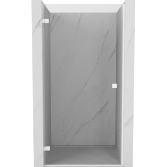Sprchové dvere Mexen Lunar-B s ľavými pántami 65 cm, priehľadné, biele - 832-065-000-20-00-L