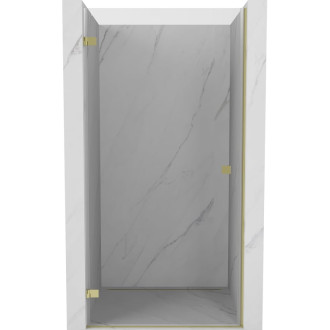 Sprchové dvere Mexen Lunar-B s ľavými pántami 75 cm, priehľadné, zlaté - 832-075-000-50-00-L