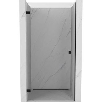 Sprchové dvere Mexen Lunar-B s ľavými pántami 65 cm, priehľadné, čierne - 832-065-000-70-00-L