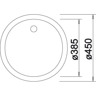 Blanco RONDO 515028 drez okrúhly kávová drez vstavaný