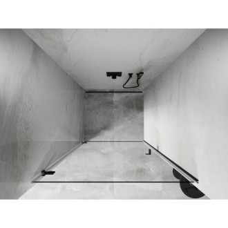 Sprchové dvere Mexen Lunar-B s ľavými pántami 65 cm, priehľadné, strieborná - 832-065-000-95-00-L