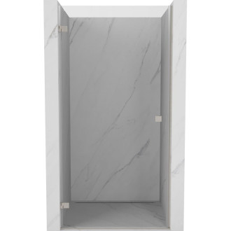 Sprchové dvere Mexen Lunar-B s ľavými pántami 60 cm, priehľadné, kartáčovaný nikel - 832-060-000-97-00-L