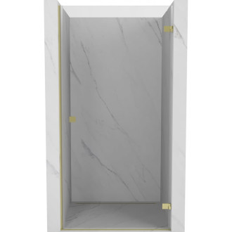 Sprchové dvere Mexen Lunar-B s pravými pántami 65 cm, priehľadné, zlaté - 832-065-000-50-00-P