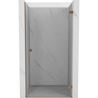 Sprchové dvere Mexen Lunar-B s pravými pántami 95 cm, priehľadné, ružové zlato - 832-095-000-60-00-P