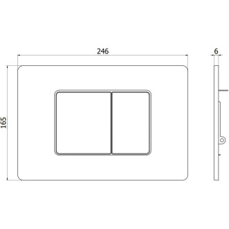 Splachovacie tlačidlo Mexen Tex 05 nerezová oceľ, lesklé ružové zlato - 6105-09