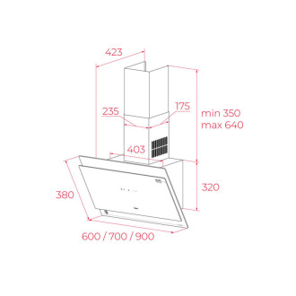 TEKA Komínový odsávač pár 70 cm z edície Van Gogh DVT 78660 TOS VG