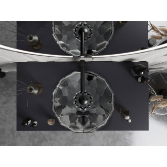 Sklenené umývadlo Mexen Inga na dosku 44 x 44 cm, priehľadné - 24074400