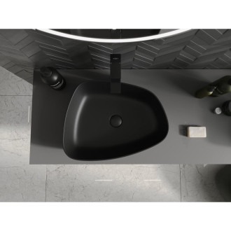 Umývadlo Mexen Ono na dosku z konglomerátu 51 x 39 cm, čierne - 23045171