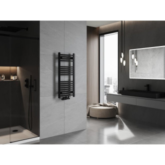 Kúpeľňový radiátor Mexen Ares 900 x 400 mm, 312 W, čierny - W102-0900-400-00-70