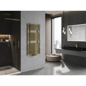 Kúpeľňový radiátor Mexen Ares 1200 x 500 mm, 420 W, zlatý - W102-1200-500-00-50