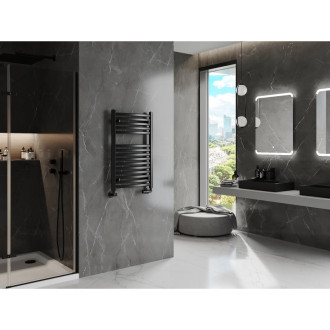 Kúpeľňový radiátor Mexen Helios 800 x 500 mm, 381 W, čierny - W103-0800-500-00-70