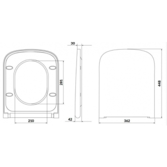 Cersanit Larga SET B333 WC hrana CO sedátko slim duro SC EO S701-473
