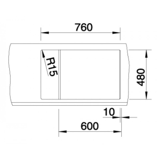Blanco METRA 6 S Compact 515044 drez s odkvapom, obojstranný kávový drez vstavaný
