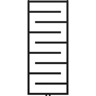 Dekoratívny radiátor Mexen Orlando 1380 x 600 mm, 445 W, čierny - W207-1380-600-00-70