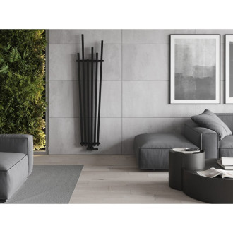 Dekoratívny radiátor Mexen Omaha 1800 x 420 mm, 655 W, čierny - W208-1800-420-00-70