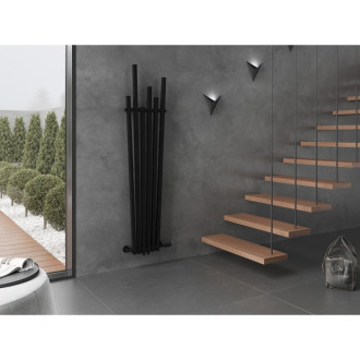 Dekoratívny radiátor Mexen Omaha 1800 x 420 mm, 655 W, čierny - W208-1800-420-00-70