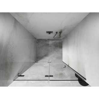 Sprchové dvere Mexen Lunar-F ľavé skladacie 70 cm, priehľadné, chróm - 836-070-000-01-00-L